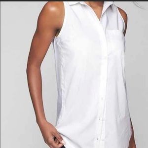 Athleta Long and Lean Sleeveless Tee XS in Bright White